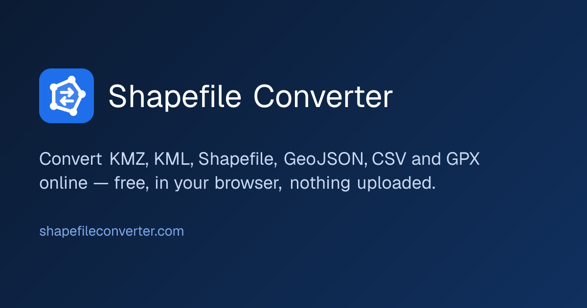 KMZ to Shapefile Converter – Free, Online, No Upload (KML too)